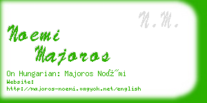 noemi majoros business card